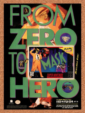 1995 The Mask SNES Original Advertisement / Retro Promo v2