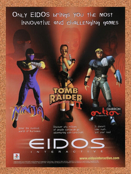 1998 Eidos PS1 Games Original Advertisement / Retro Wall Art v12