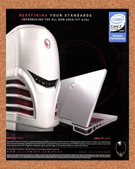 2008 Alienware Area-51 M15X Original Advertisement / Retro Promo v12