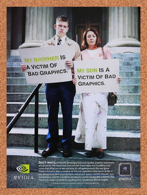 1999 Nvidia Graphics Accelerators Original Advertisement / Retro Wall Art v6