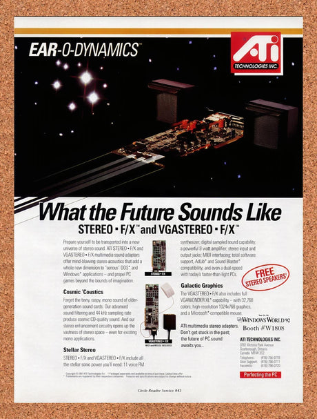 1992 ATI Stereo F/X and VGAStereo Original Advertisement / Retro Promo v1
