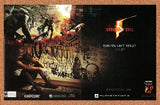 Resident Evil 5 Xbox 360 Original 2009 Ad Authentic Horror Video Game Promo
