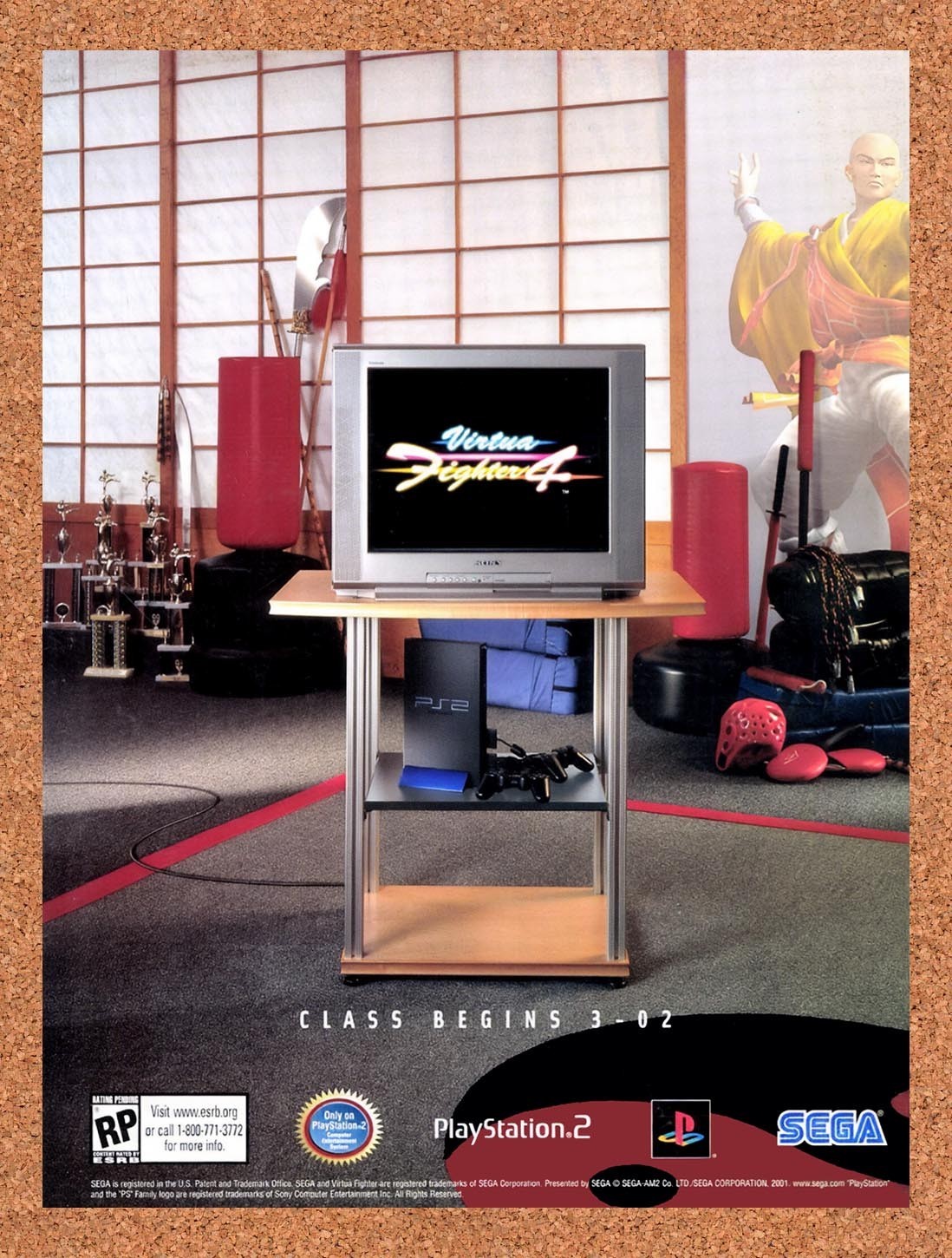 2002 Virtua Fighter 4 PS2 Original Advertisement / Retro Promo v1
