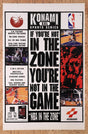 1996 Konami XXL Sports Series NBA In The Zone Original Ad / Retro Wall Art v2