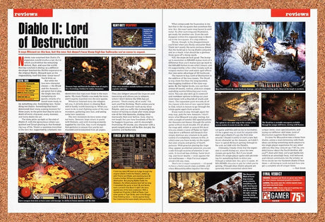 2001 Diablo II Lord Of Destruction Review PC Original Advertisement / Promo vr1