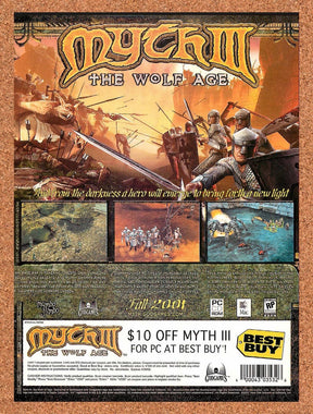 2001 Myth III The Wolf Age PC Original Advertisement / Retro Promo v2