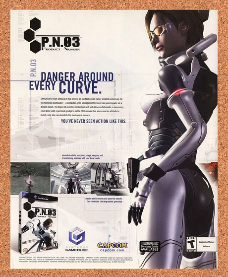 P N 03 Nintendo GameCube Original 2005 Ad Authentic Capcom Video Game Promo