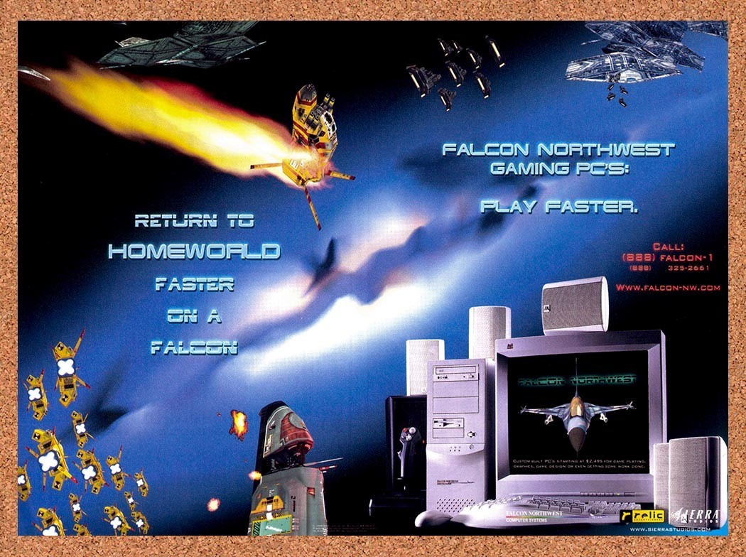 1999 Homeworld Cataclysm Falcon Northwest Original Advertisement / Promo v5