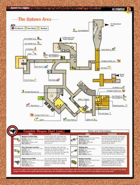 1999 Resident Evil 3 Nemesis Up-Town Area Map Original Advertisement / Promo vr8