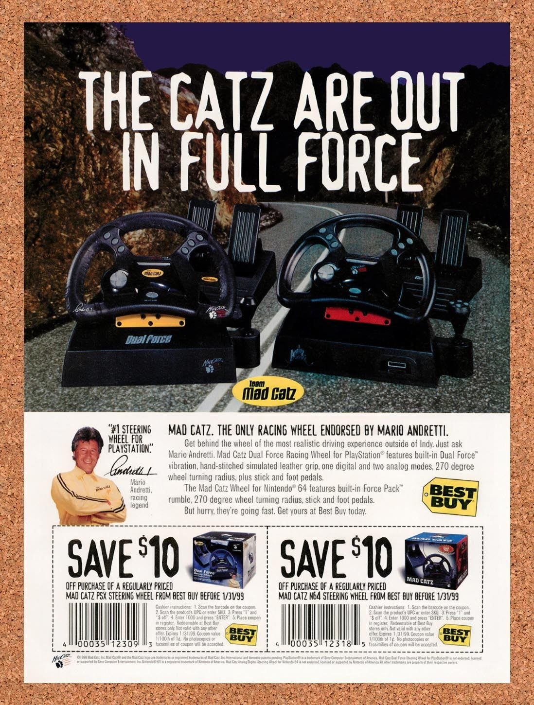 1999 Mad Catz Best Buy Original Advertisement / Retro Promo v5