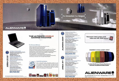 2002 Alienware High-Performance Area-51-M Mobile Gaming Original Ad / Promo v3