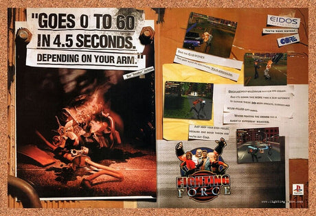1998 Fighting Force 1 PS1 Original Advertisement / Retro Wall Art v1