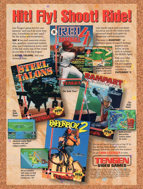 1993 Tengen Genesis Games Original Advertisement / Retro Wall Art v4