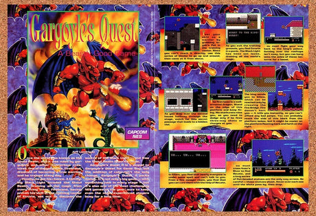 1992 Gargoyle's Quest NES Original Advertisement / Retro Wall Art v3