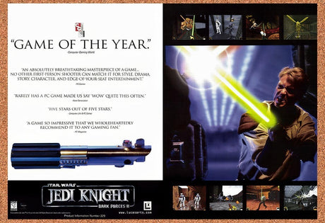 1998 Star Wars Jedi Knight Dark Forces 2 GOTY Original Advertisement / Promo v2