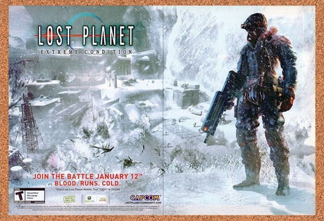 Lost Planet Extreme Condition PS3 Original 2007 Ad Authentic Game Promo