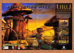 2002 URU Ages Beyond Myst PC Original Advertisement / Retro Promo v1
