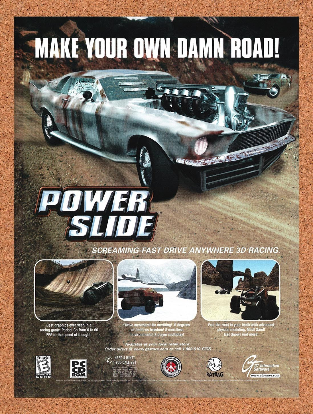 1998 Power Slide PC Original Advertisement / Retro Promo v1