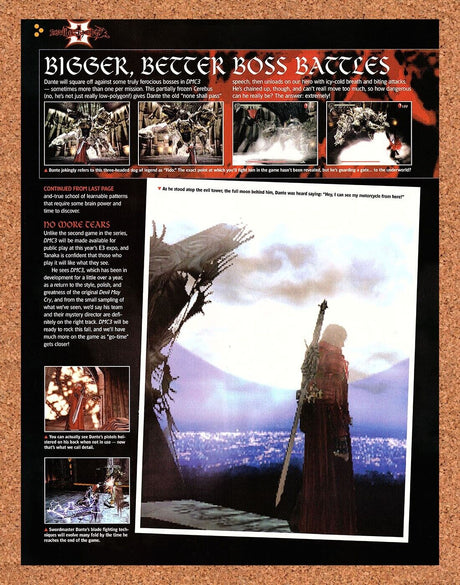 Devil May Cry 3 PS2 Original 2003 Ad Authentic Video Game Preview Art Promo