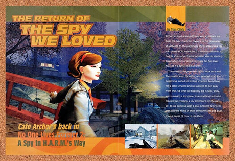 No One Lives Forever 2 PC Original 2002 Vintage Ad - Video Game Review Promo