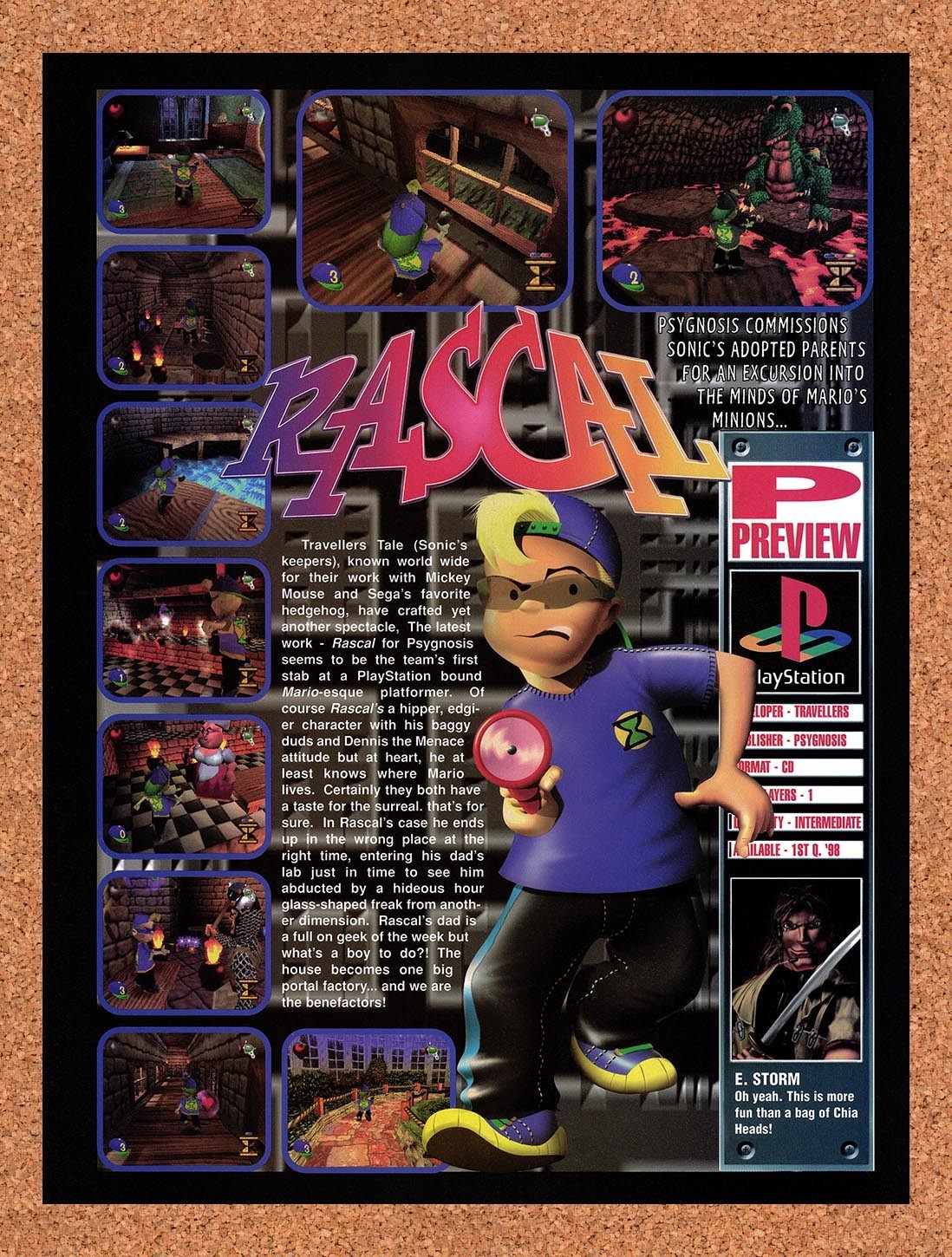 1998 Rascal PS1 Original Advertisement / Retro Promo vr1