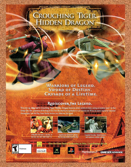 Crouching Tiger Hidden Dragon PS2 Original 2003 Vintage Ad - Video Game Promo