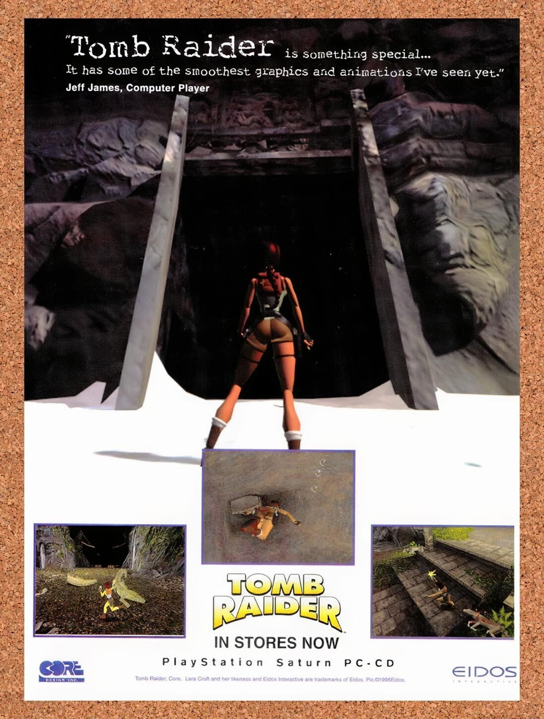 1997 Tomb Raider PC Original Advertisement / Retro Wall Art v23