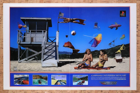 1998 Turbo Prop Racing Rapid Racer PS1 Original Ad / Retro Wall Art v1
