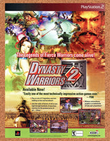 Dynasty Warriors 2 PS2 Original 2003 Print Ad Authentic Koei Video Game Promo