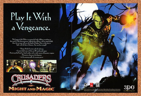 Crusaders Of Might And Magic PC Original 1998 Ad Authentic RPG Video Game Promo
