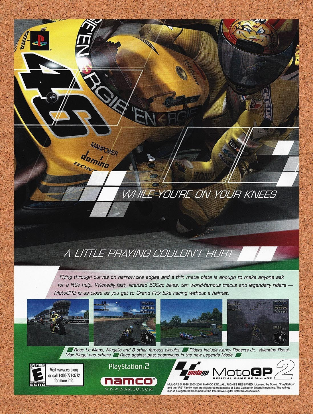 2002 Moto GP2 PS2 Original Advertisement / Retro Promo v1