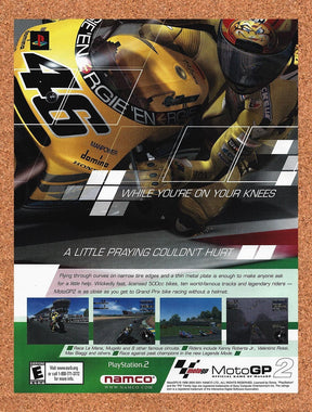 2002 Moto GP2 PS2 Original Advertisement / Retro Promo v1