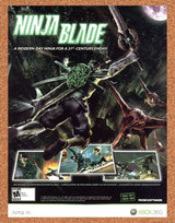 Ninja Blade Xbox 360 Original 2009 Print Ad Authentic Video Game Wall Art Promo