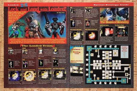 1996 Loaded Level 1 Map Original Advertisement / Retro Wall Art v2