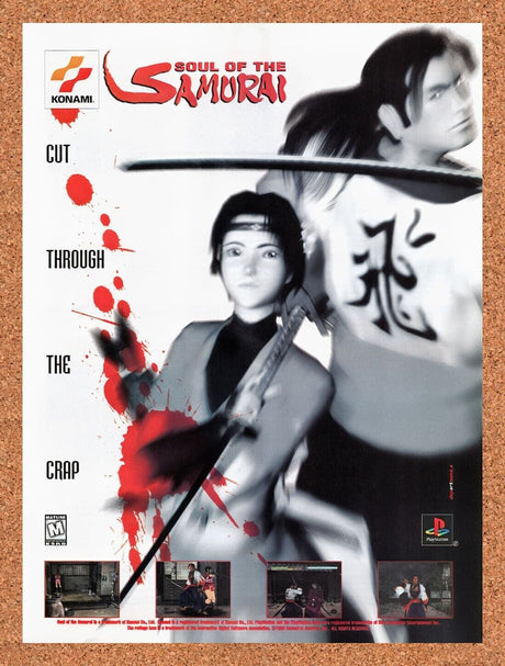1999 Soul Of The Samurai PS1 Original Advertisement / Retro Wall Art v1