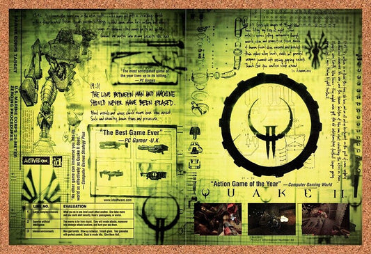 1996 Quake II PC Original Advertisement / Retro Wall Art v2