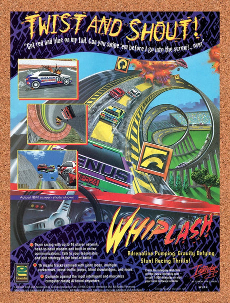 1996 Whiplash PC Original Advertisement / Retro Promo v4