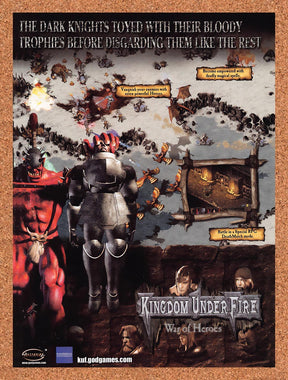 2000 Kingdom Under Fire War Of Heroes PC Original Advertisement / Retro Promo v1