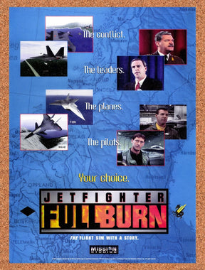 1998 Jetfighter Full Burn PC Original Advertisement / Retro Promo v2