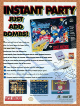 Super Bomberman SNES Original 1995 Ad Authentic Super NES Video Game Promo