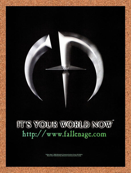 2001 Fallen Age PC Original Advertisement / Retro Wall Art v2
