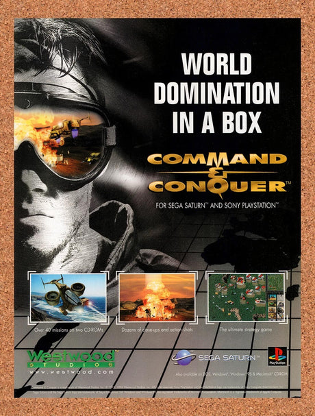 1997 Command & Conquer Saturn Original Advertisement / Retro Promo v5