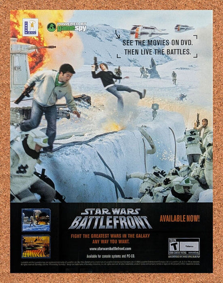Star Wars Battlefront PC Original 2006 Ad Authentic Lucas Arts Video Game Promo