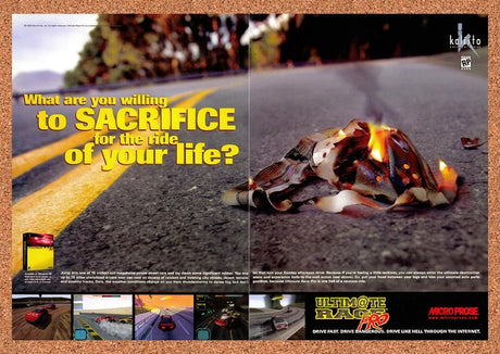 1998 Ultimate Race Pro PC Original Advertisement / Retro Promo v2