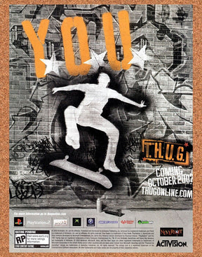 Tony Hawks Underground PS2 Original 2003 Vintage Ad - Video Game Art Promo