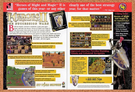 1997 Heroes Of Might & Magic II The Succession Wars PC Original Ad / Promo v3
