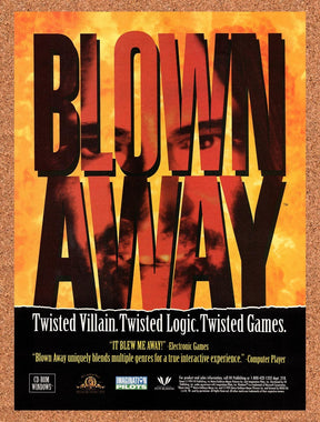 1995 Blown Away PC Original Advertisement / Retro Promo v1