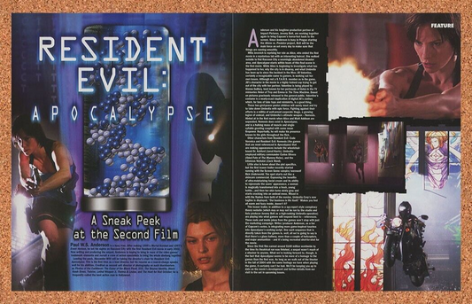 Resident Evil Apocalypse Movie Original 2004 Ad Authentic Retro Horror Promo