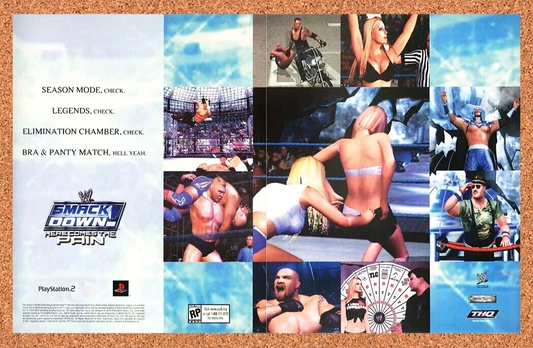 WWE Smackdown Original 2004 Ad Authentic WWF Wrestling Video Game Promo