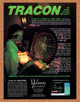 Tracon Air Traffic Control Simulator IBM PC Original 1988 Vintage Ad